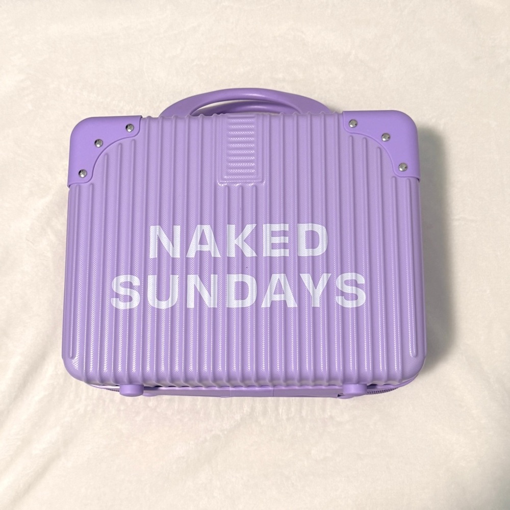Purple Naked Sundays Travel Case new limited edition with stickers